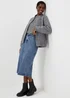 Dark Wash Denim Midi Skirt - 8 Image 4