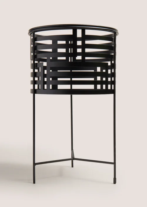 Black Medium Geo Cut Out Planter (55cm) Image 1