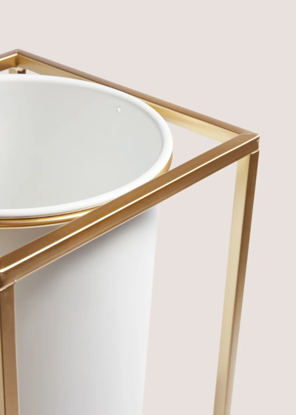 Gold Medium Metal Planter (55cm x 19cm) Image 2