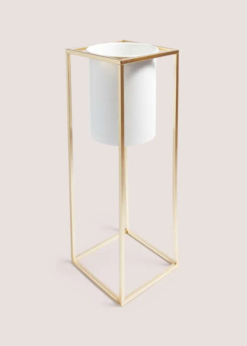 Gold Medium Metal Planter (55cm x 19cm) Image 1