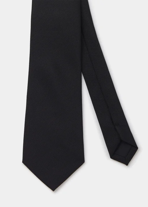 Taylor & Wright Black Textured Tie - One Size Image 2