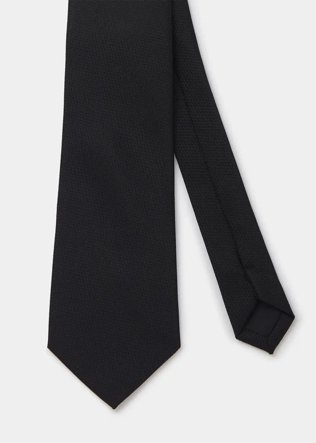 Taylor & Wright Black Textured Tie