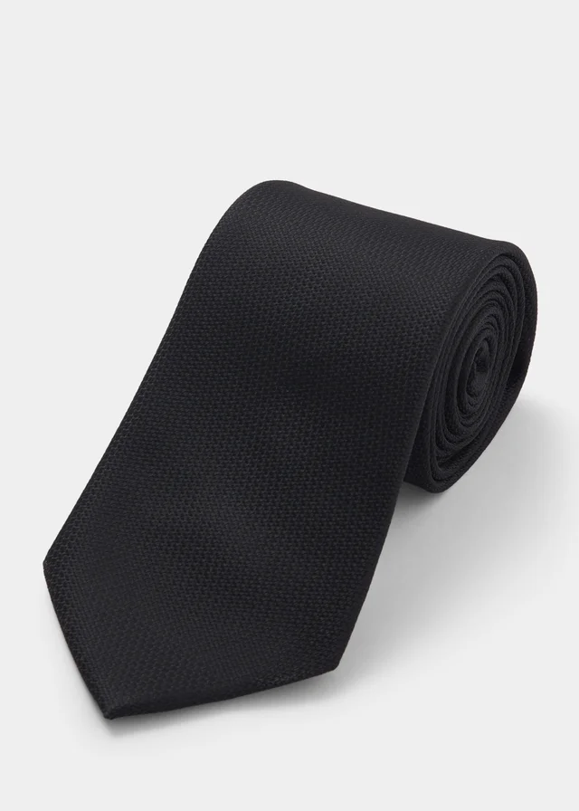 Taylor & Wright Black Textured Tie