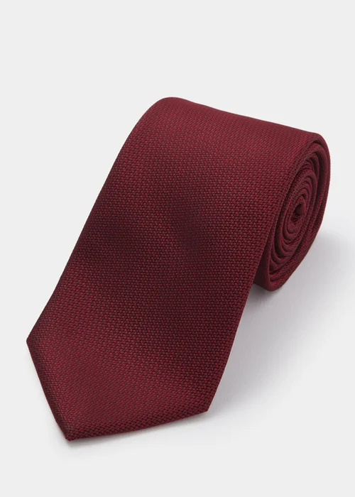 Taylor & Wright Red Textured Tie - One Size Image 1