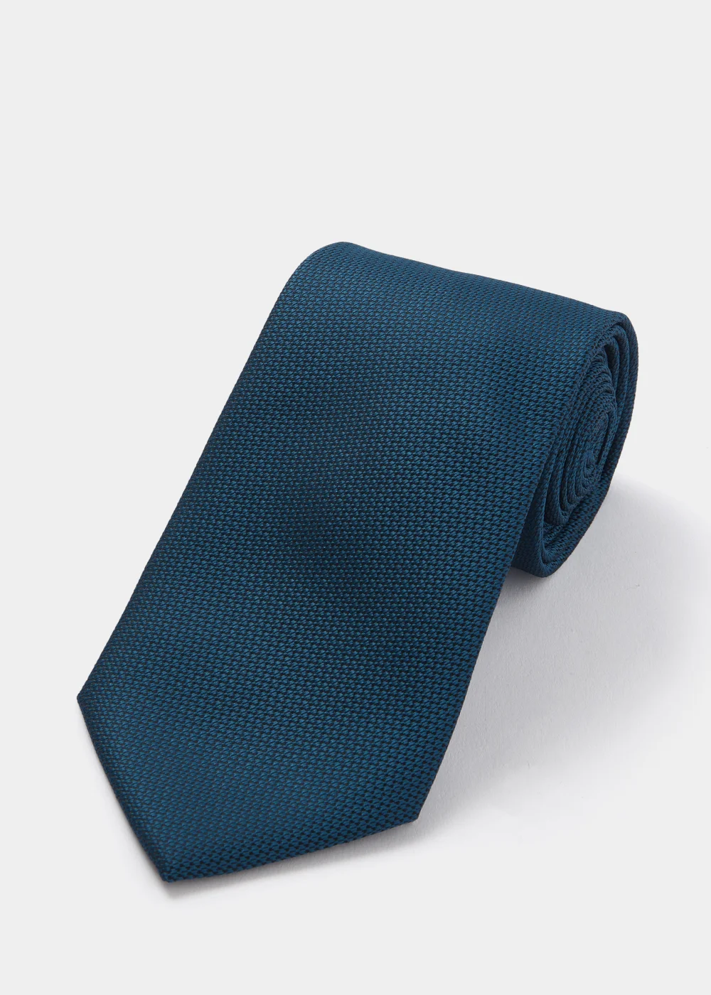 Taylor & Wright Teal Plain Textured Tie - One Size Image 1