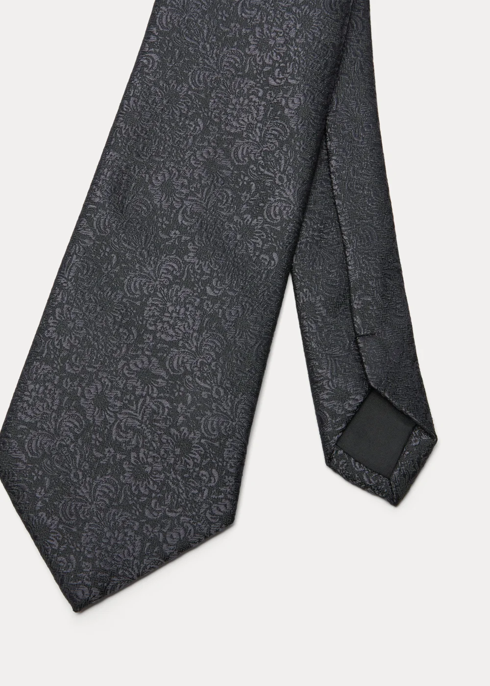 Taylor & Wright Black Floral Print Tie - One Size Image 2