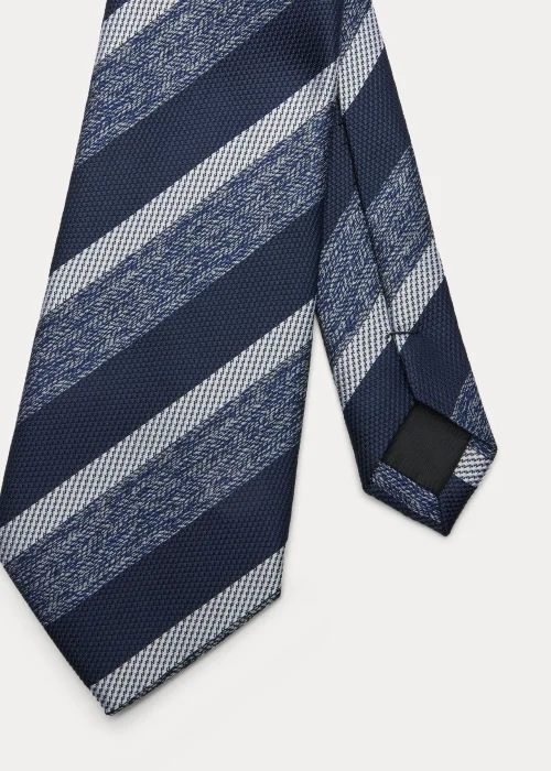 Taylor & Wright Navy Stripe Tie - One Size Image 2