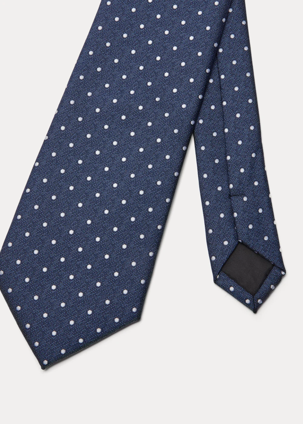 Taylor & Wright Navy Polka Dot Print Tie - One Size Image 2