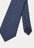 Taylor & Wright Navy Polka Dot Print Tie - One Size Image 2