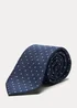 Taylor & Wright Navy Polka Dot Print Tie - One Size Image 1