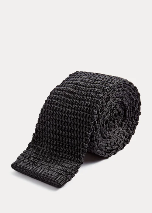 Taylor & Wright Black Knitted Tie - One Size Image 1