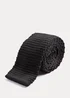 Taylor & Wright Black Knitted Tie - One Size Image 1