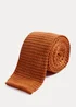 Taylor & Wright Rust Knitted Tie - One Size Image 1