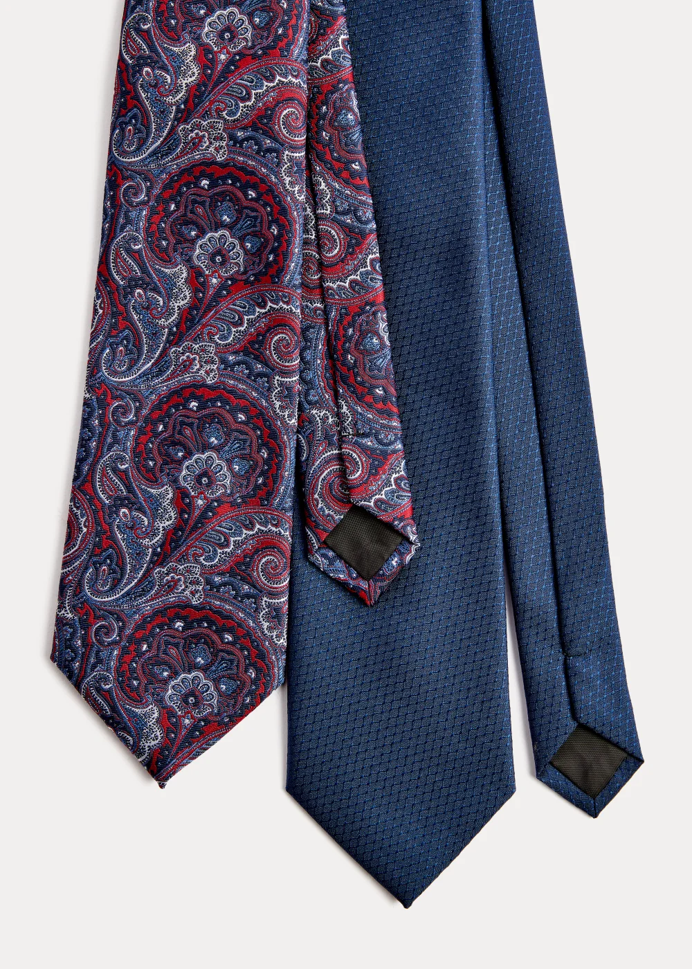 Taylor & Wright 2 Pack Navy & Red Ties - One Size Image 2