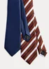 Taylor & Wright 2 Pack Rust Stripe Ties - One Size Image 2