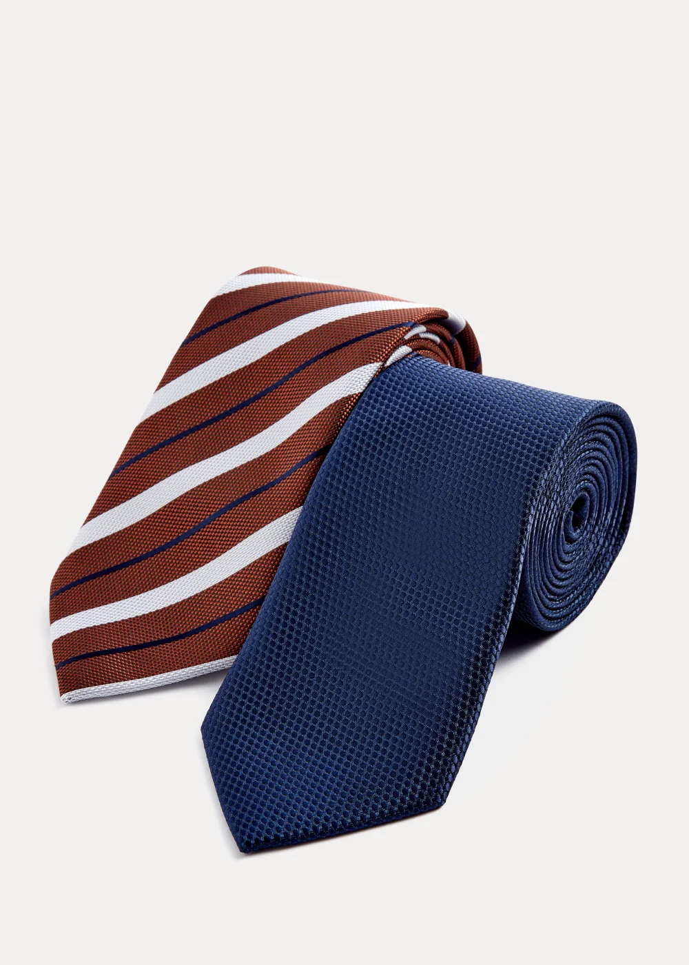 Taylor & Wright 2 Pack Rust Stripe Ties - One Size Image 1