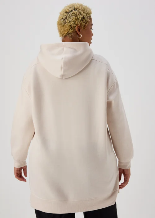 Cream Longline Hoodie - S Image 3