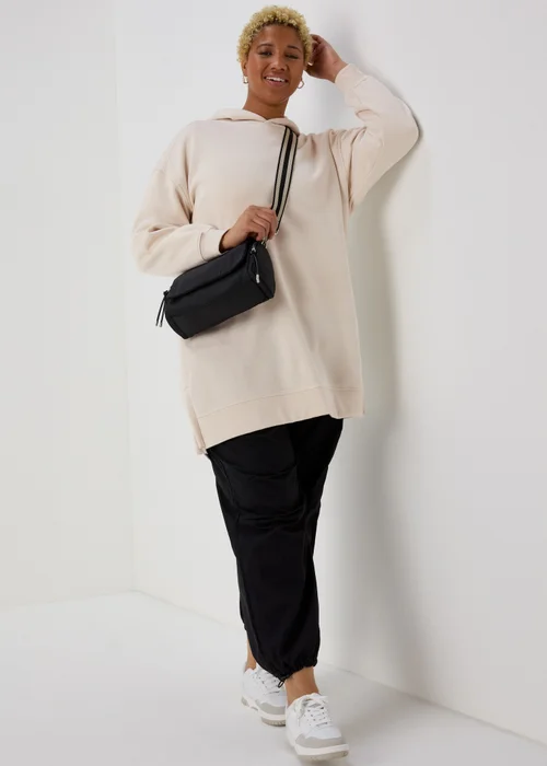 Cream Longline Hoodie - S Image 7