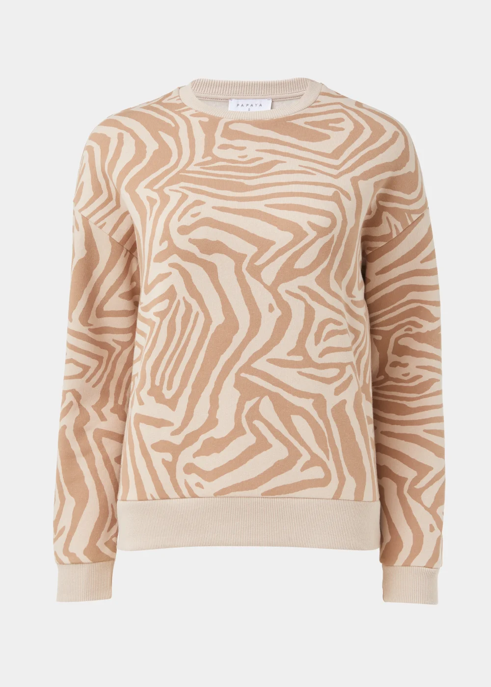 Cream Zebra Print Sweatshirt - Small Image 5