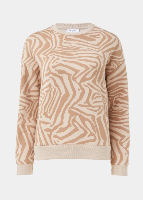 Cream Zebra Print Sweatshirt - Small Image 5