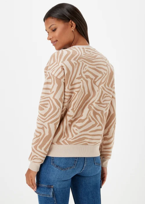 Cream Zebra Print Sweatshirt - Small Image 2