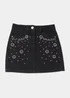Girls Black Stud Denim Skirt (4-13yrs) - Age 4 Years Image 1