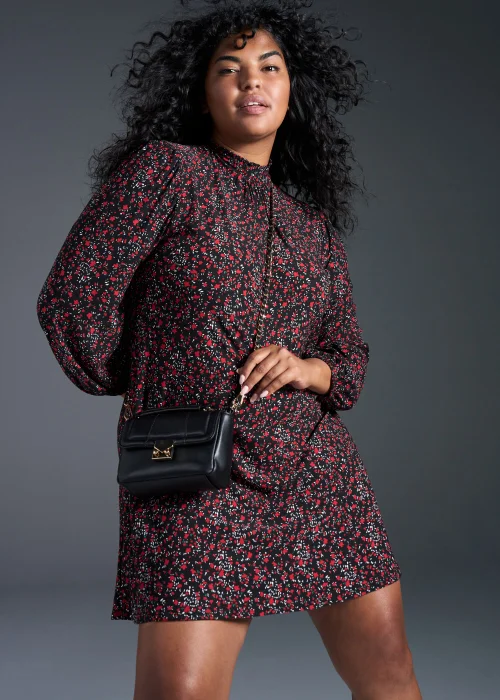 Red Floral Super Soft Mini Dress - 8 Image 6