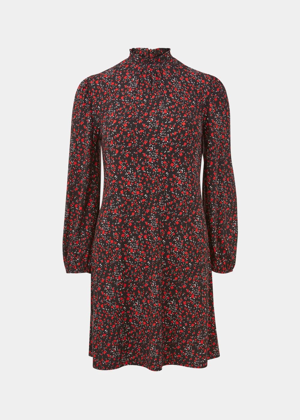 Red Floral Super Soft Mini Dress - 8 Image 5