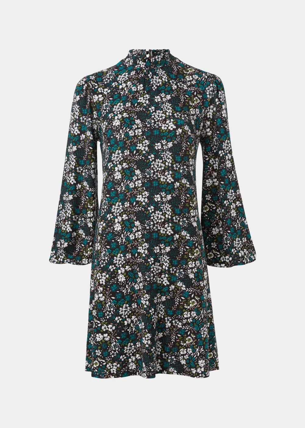 Green Ditsy Floral Super Soft Mini Dress - 8 Image 5