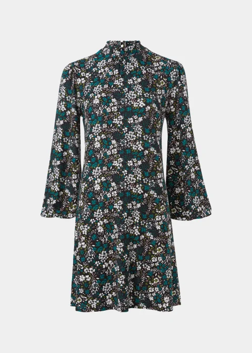 Green Ditsy Floral Super Soft Mini Dress - 8 Image 5