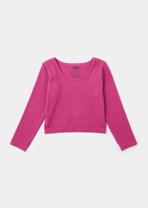 Girls Grape Seamless Long Sleeve Top (7-12yrs) - S - Age 7-8 Image 1