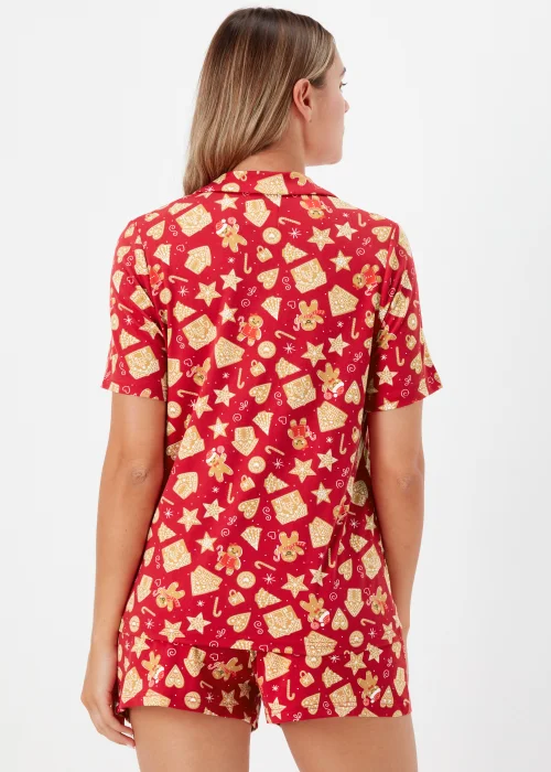 Red Gingerbread Print Short Pyjama Set - Extra small Image 2