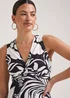 Monochrome Tropical Twist Midi Dress - 8 Image 3