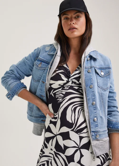 Monochrome Tropical Twist Midi Dress - 8 Image 4