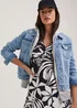 Monochrome Tropical Twist Midi Dress - 8 Image 4