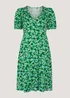 Green Ditsy Floral Mini Dress - 8 Image 5
