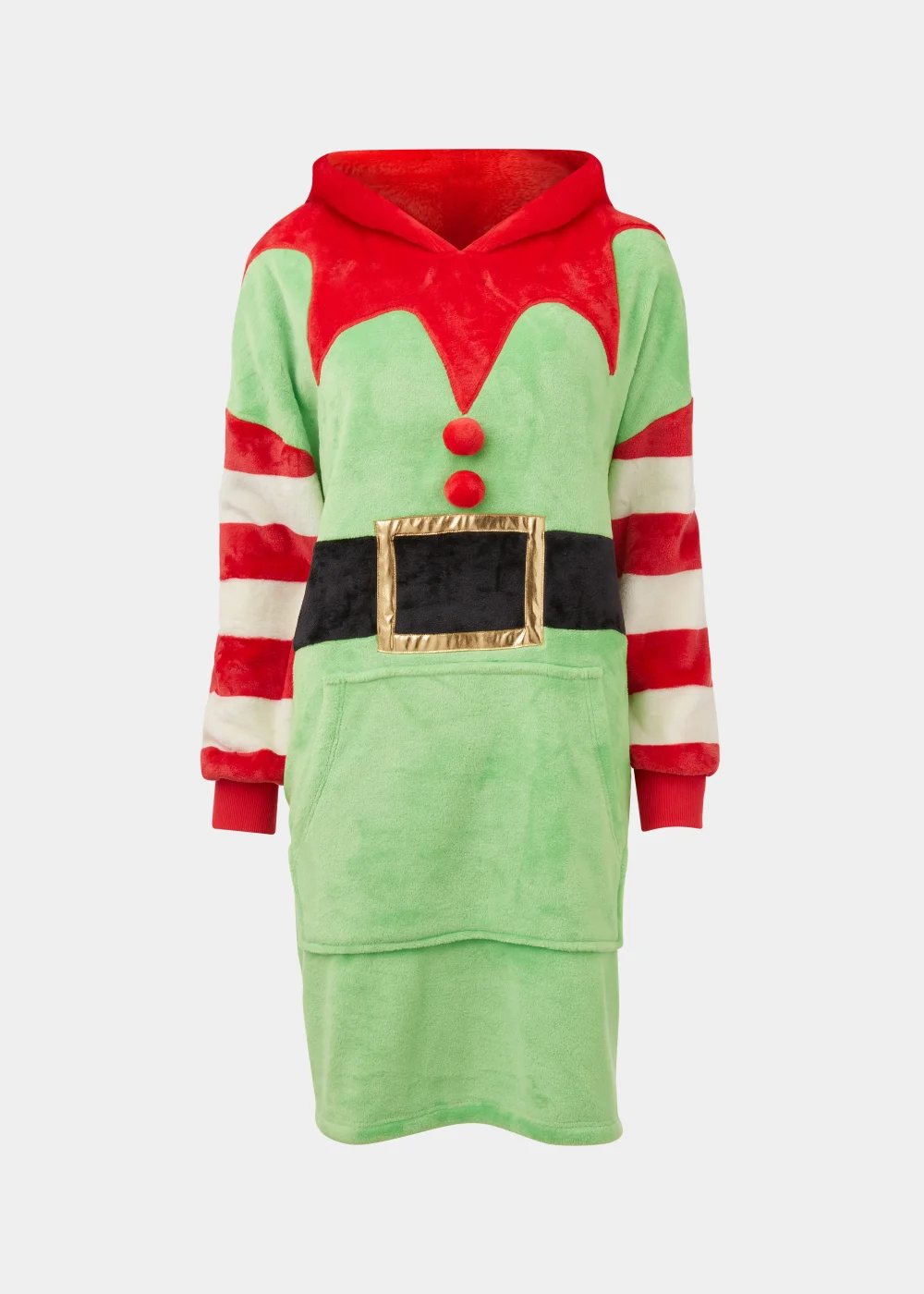 Green Elf Print Snuggle Hoodie - Extra small Image 4