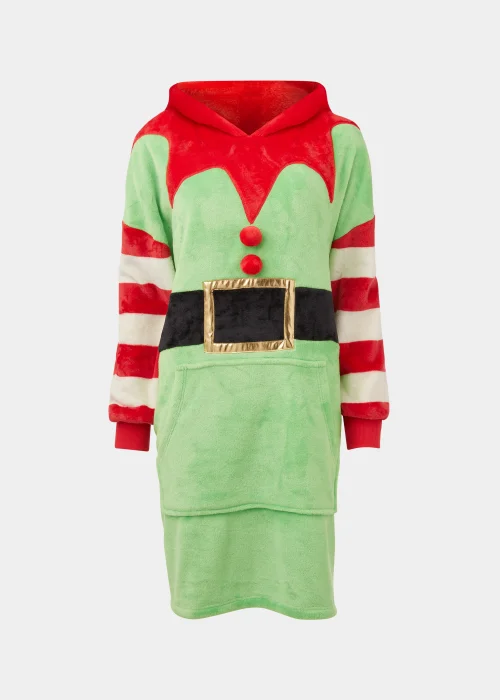 Green Elf Print Snuggle Hoodie - Extra small Image 4