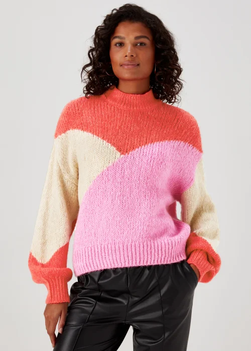 JDY Kilian Multicoloured Long Sleeve Knit Jumper - 8 Image 1