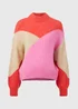 JDY Kilian Multicoloured Long Sleeve Knit Jumper - 8 Image 5