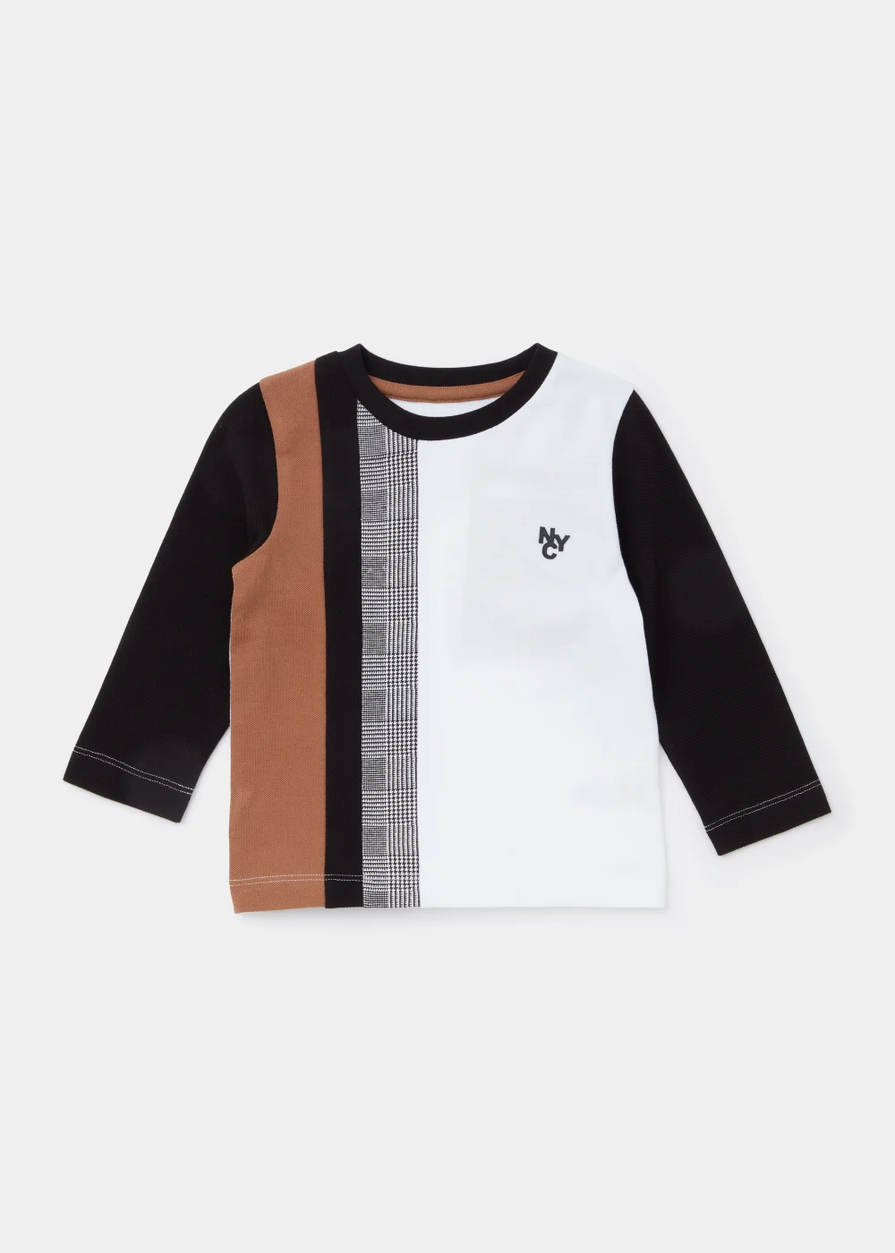 Boys Multicoloured Stripe NYC Long Sleeve T-Shirt (9mths-6yrs) - 9-12 months Image 1