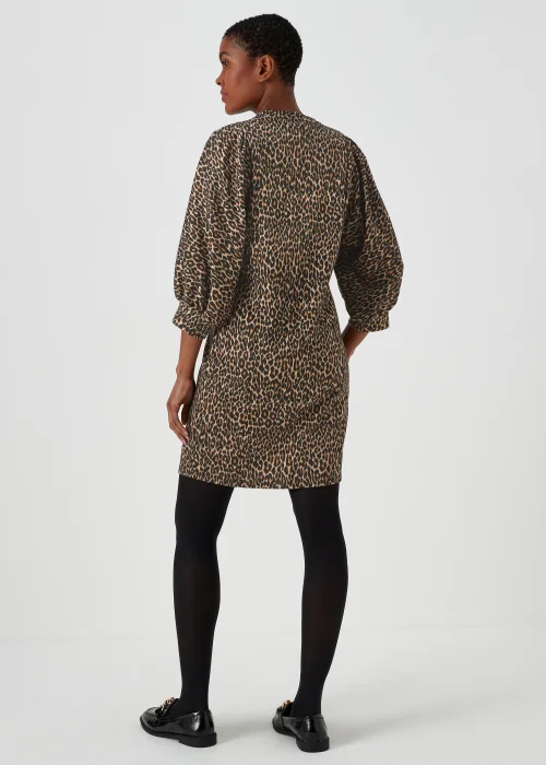Tan Jacquard Leopard Print Dress - 8 Image 2