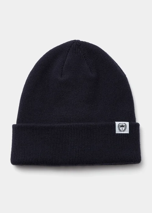 Navy Badge Beanie - One Size Image 1