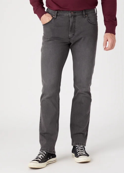 Wrangler Dark Grey Regular Fit Jeans - 30S Image 3