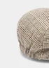 Brown Check Flat Cap - Small/Medium Image 2