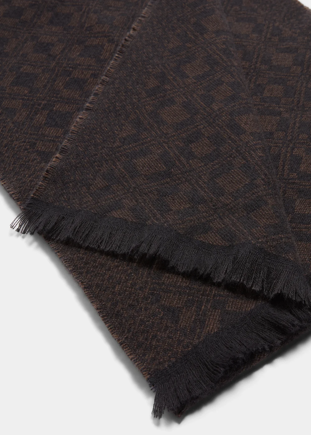 Black Diamond Pattern Scarf - One Size Image 2