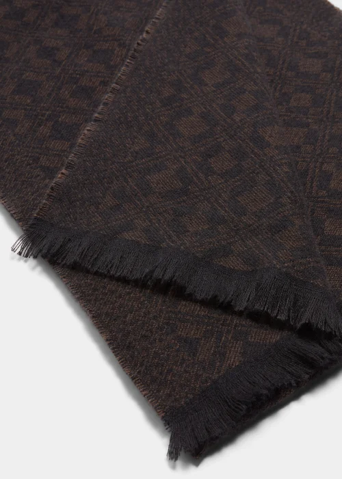 Black Diamond Pattern Scarf - One Size Image 2