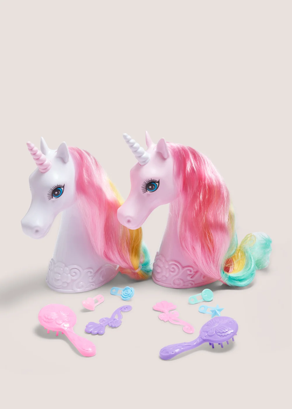 Kids Multicoloured Unicorn Styling Head - Pink Image 2