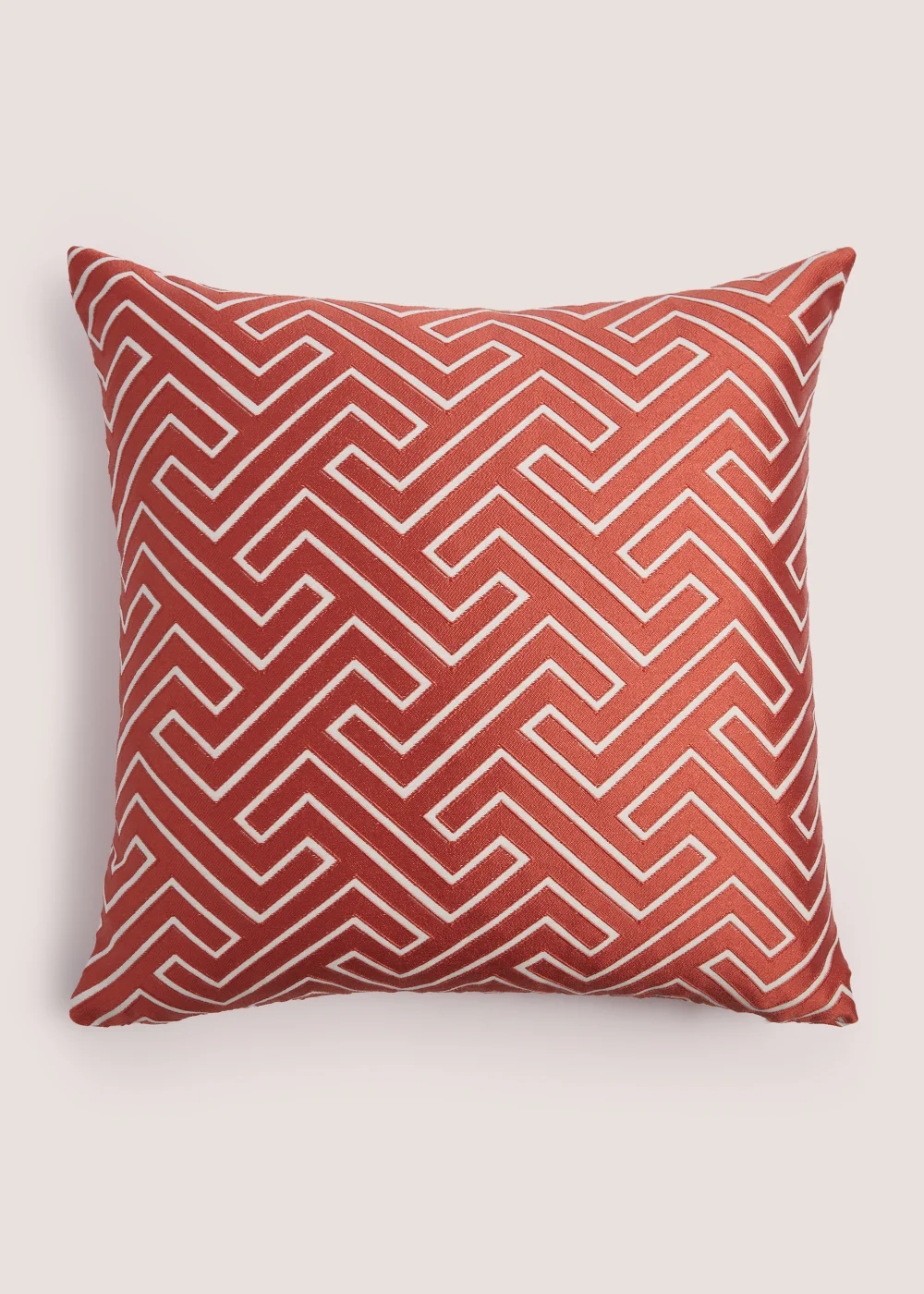 Orange Maze Jacquard Cushion (43cm x 43cm) Image 1
