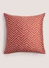 Orange Maze Jacquard Cushion (43cm x 43cm) Image 1
